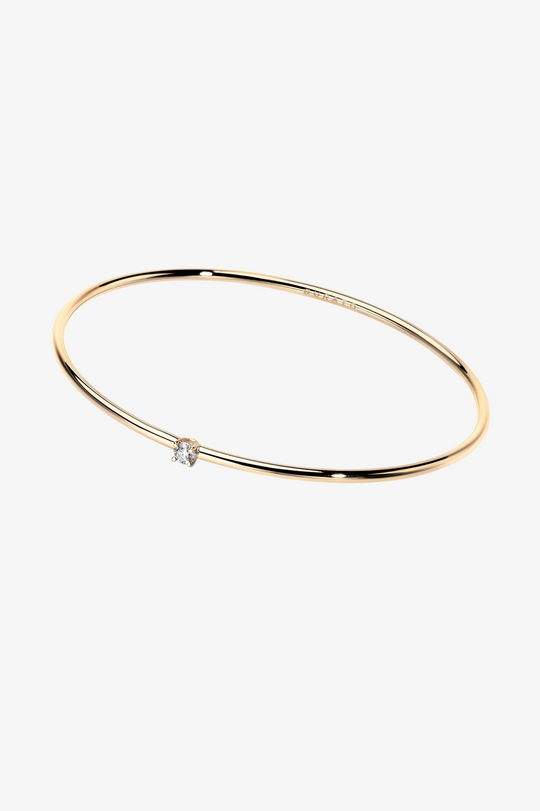 Pulseira Solitária de Ouro Amarelo