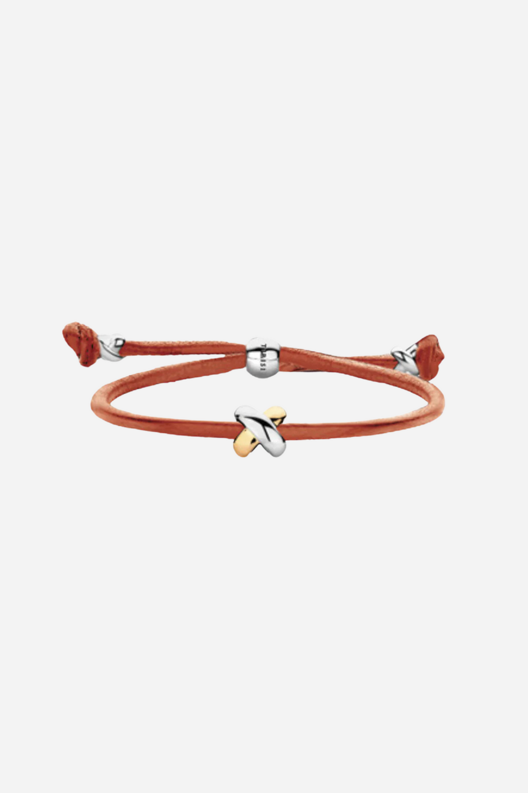 Pulseira em couro com cruz