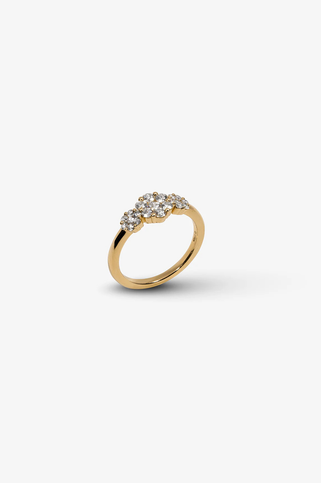 Anel de noivado em ouro amarelo e diamantes