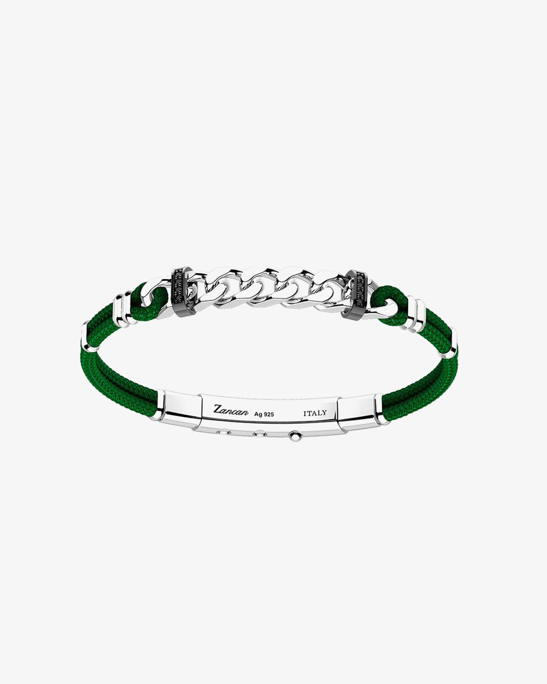 Pulseira em prata com cristal preto II