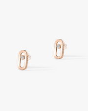Gold Move Uno Stud Earrings - Rose Gold