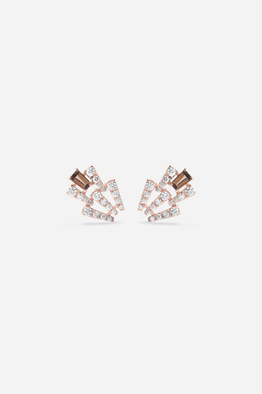 Smoky Club M Quartz Earrings