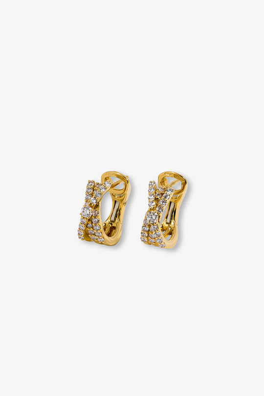 Brincos em ouro e diamantes