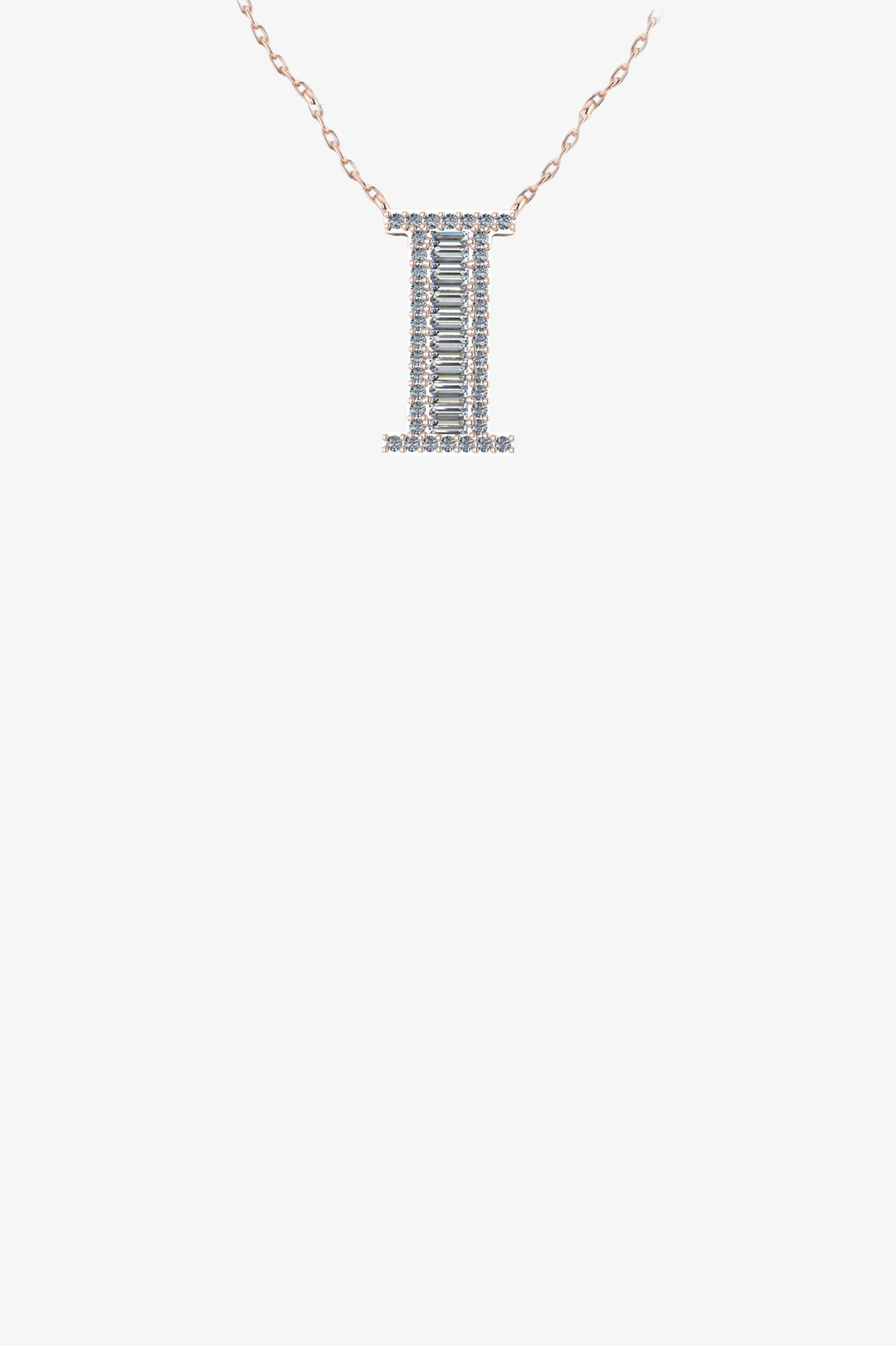 Colar letra em ouro e diamantes