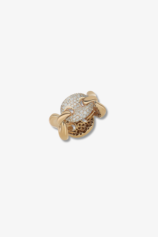 Pink Gold Ring with Diamonds