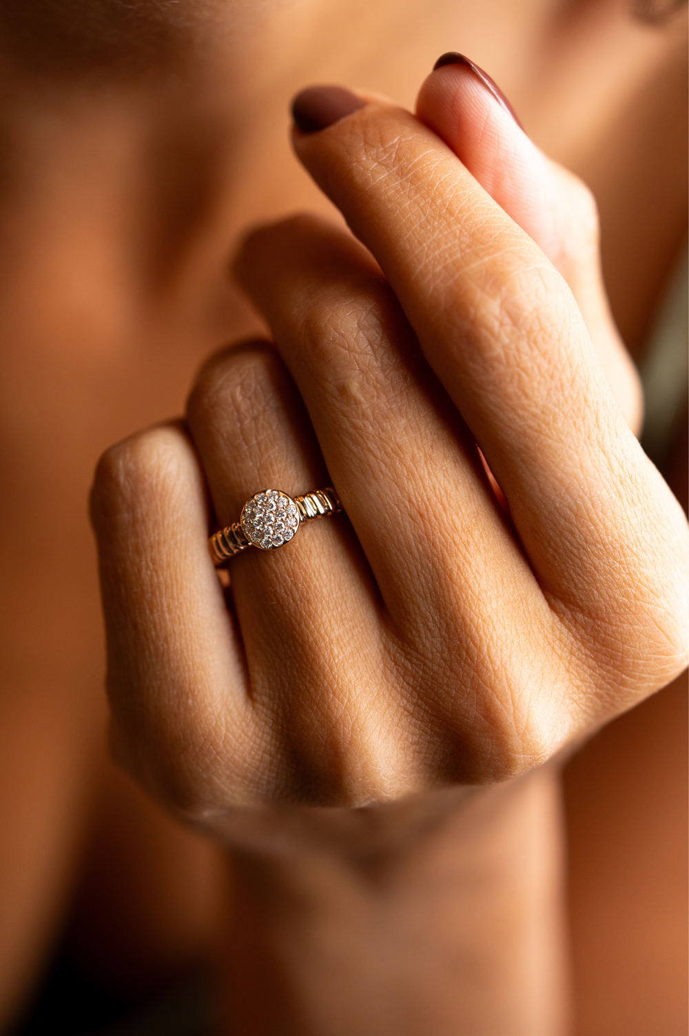 Anel em Ouro Rosa com Diamantes