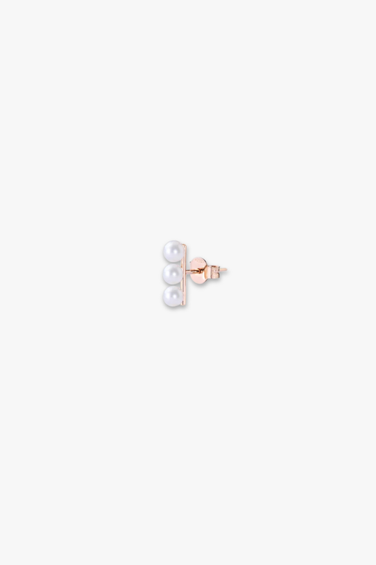 Pink Gold Earring with Pearls