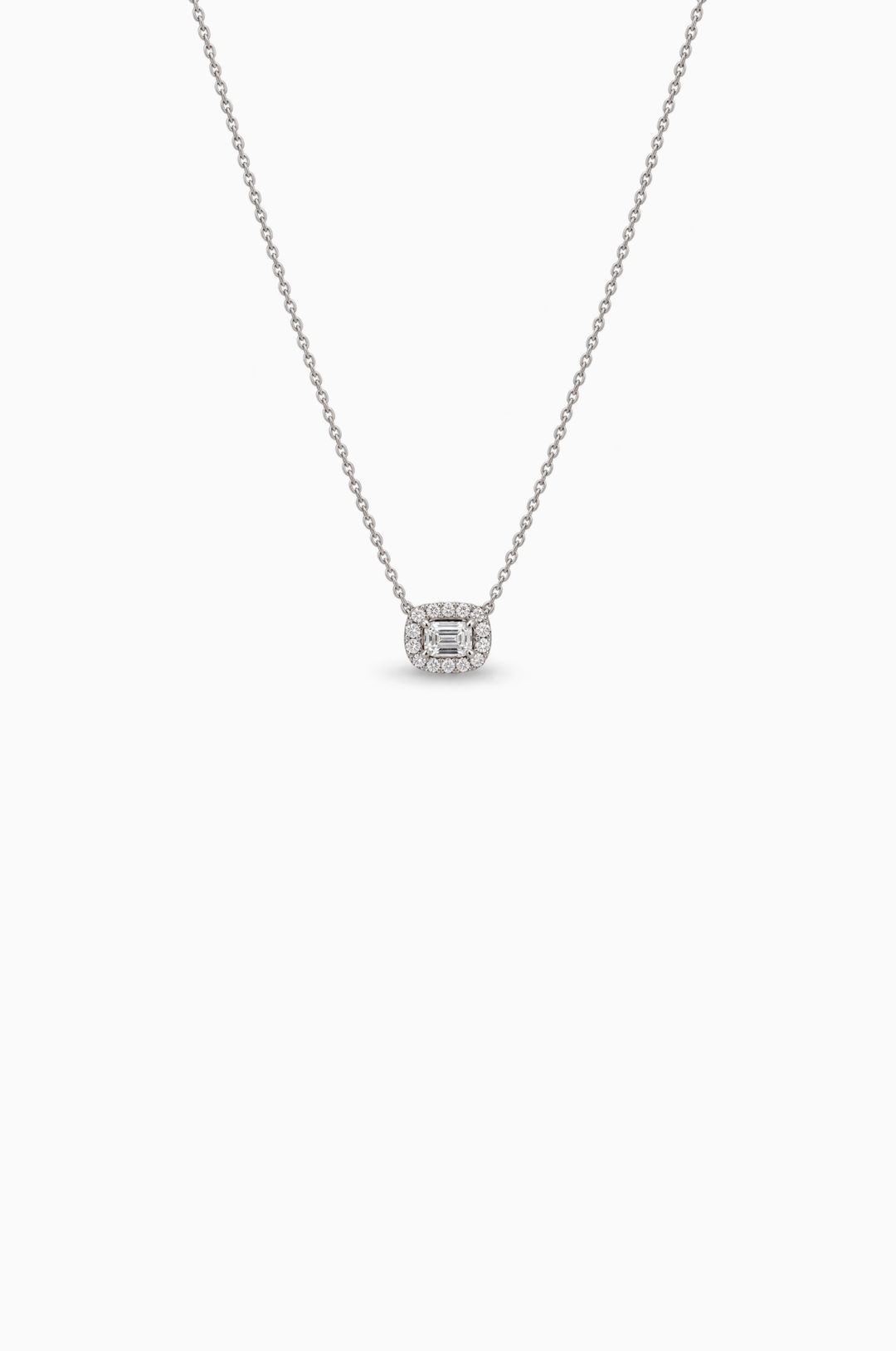 Cross White Gold Necklace with Diamonds