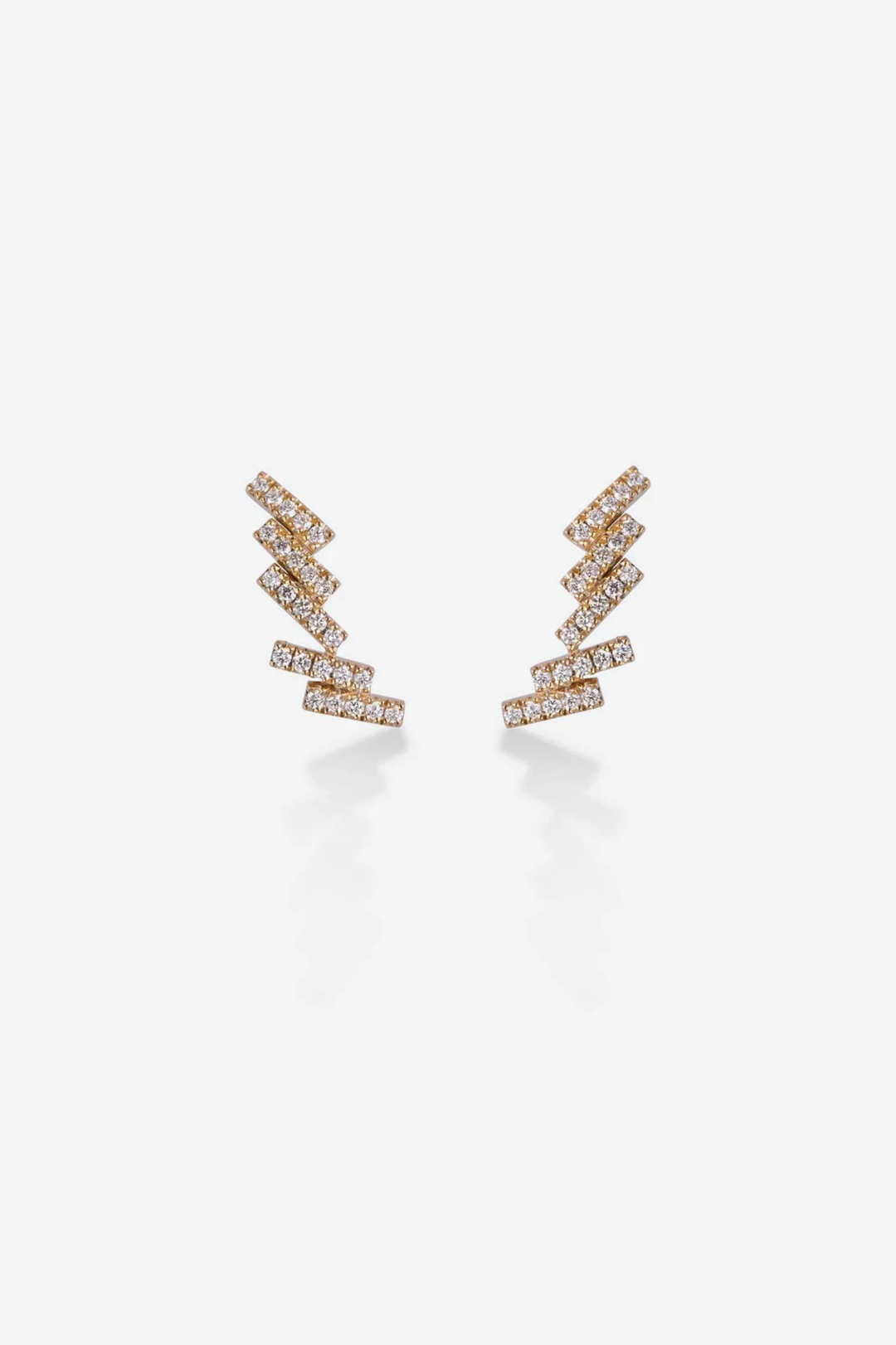 Skyline Pink Gold Earrings with Diamonds