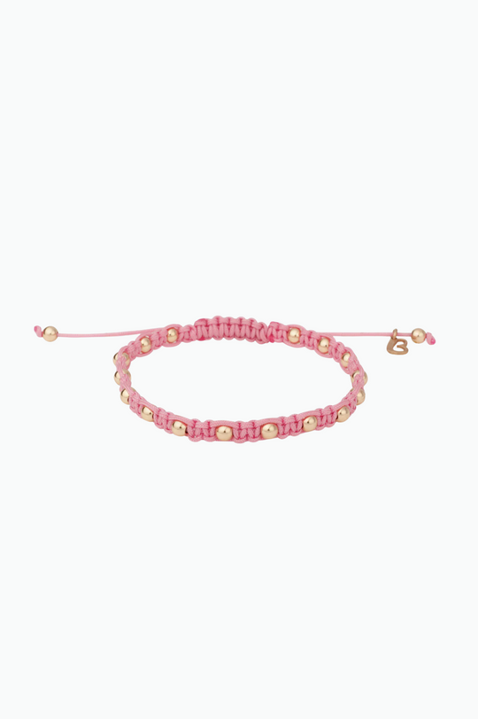 Pulseira de algodão com bolinhas