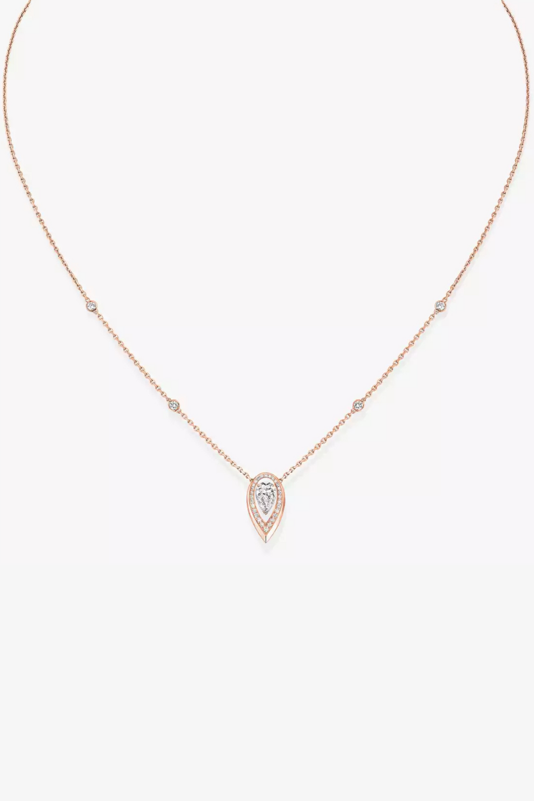Colar Fiery 0.25ct em ouro rosa