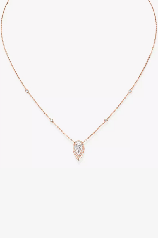 Colar Fiery 0.25ct em ouro rosa