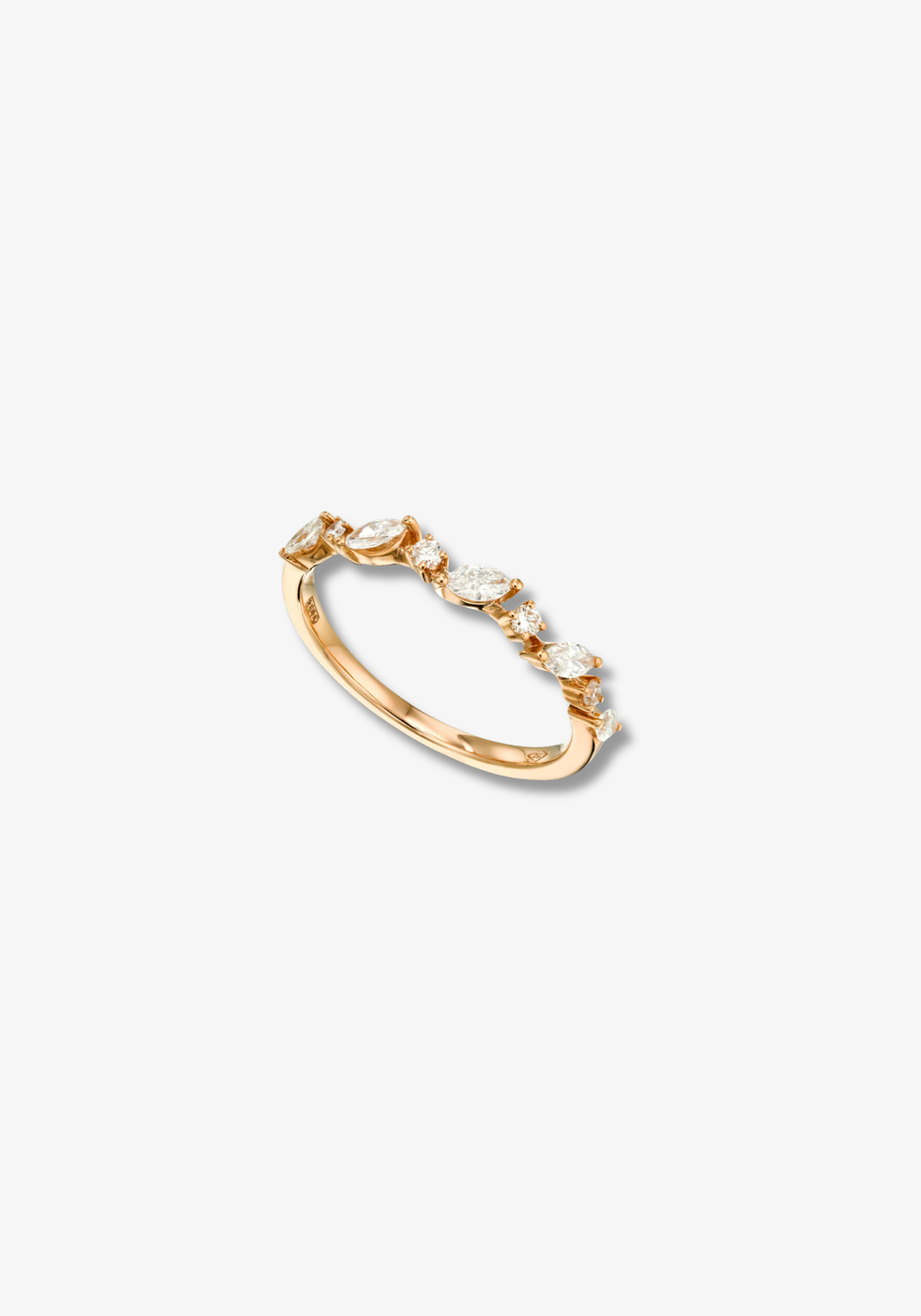 Pink Gold Ring with Diamonds