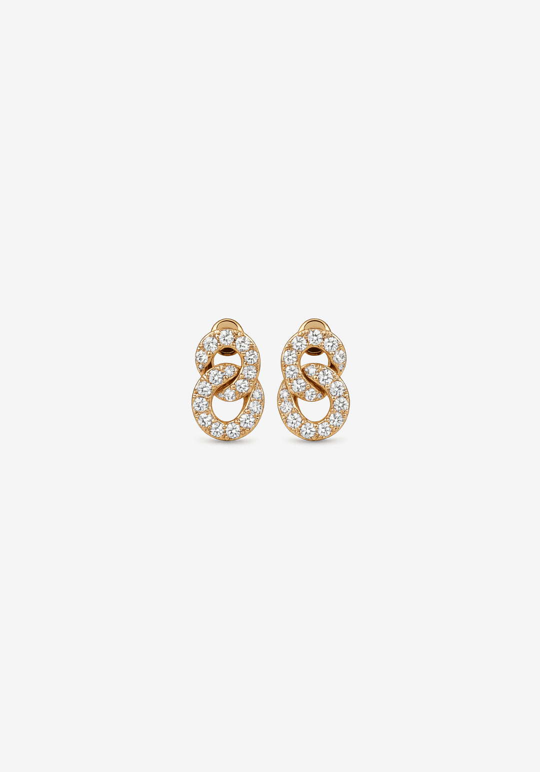 Pink Gold Earrings with Diamonds