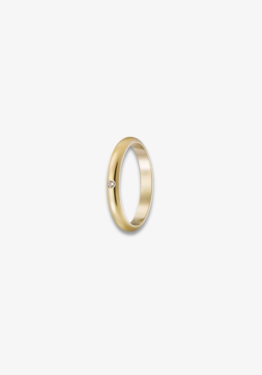 Aliança 2.6mm com Diamante