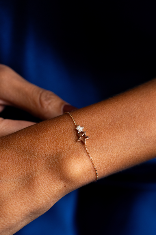 Pulseira dois corações