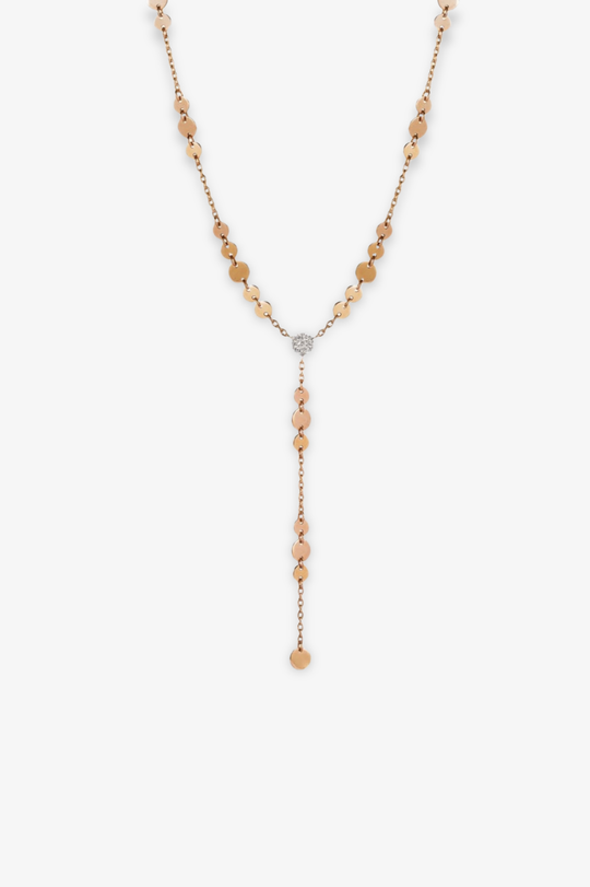 Millenuci Pink Gold Necklace with Diamonds