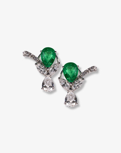 Diamond and Emerald Earring