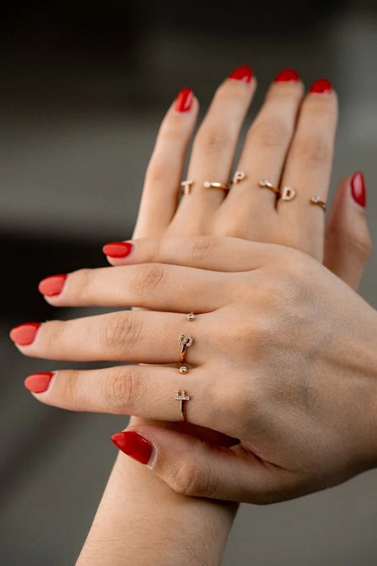 Anel de Ouro Letra D