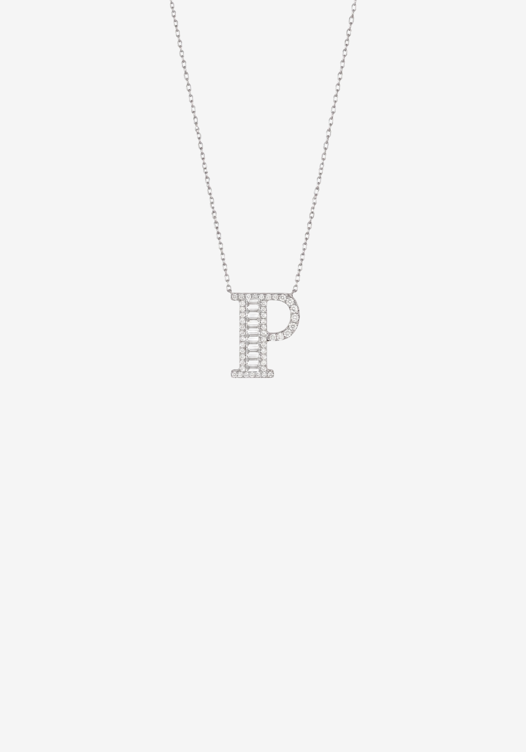 Colar letra em ouro e diamantes