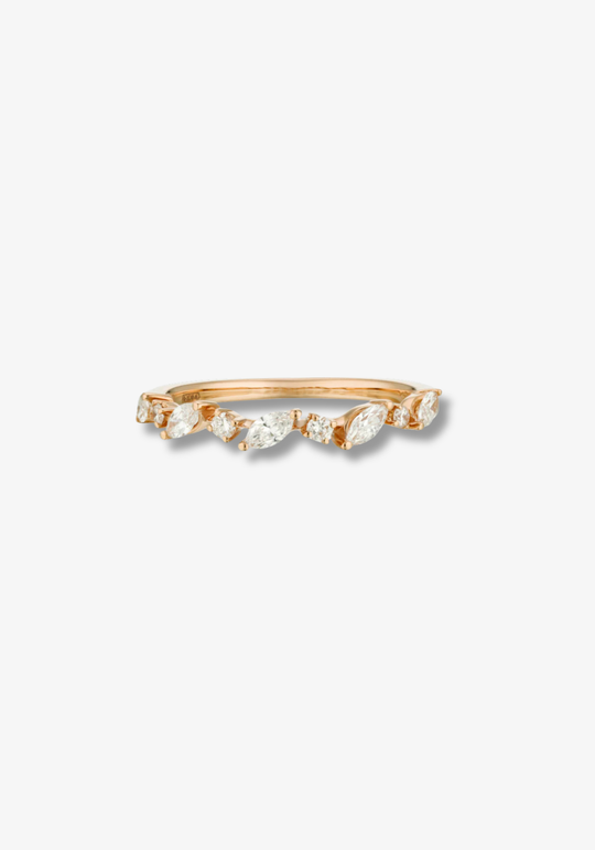Pink Gold Ring with Diamonds