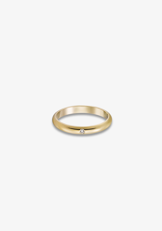 Aliança 2.6mm com Diamante