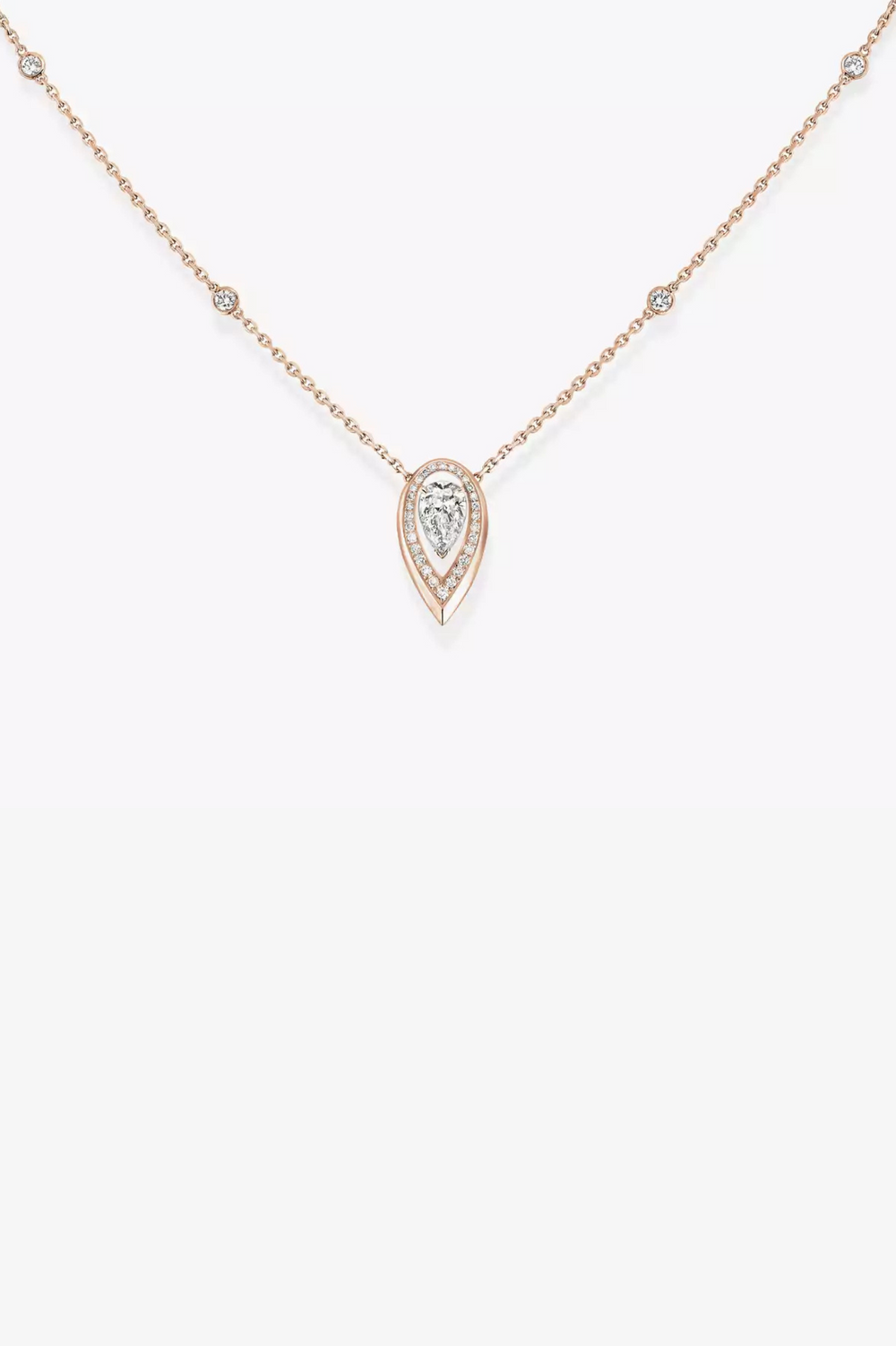 Colar Fiery 0.25ct em ouro rosa