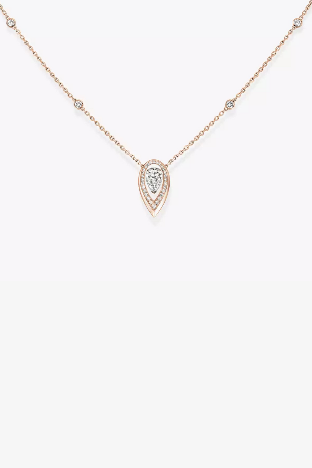 Colar Fiery 0.25ct em ouro rosa