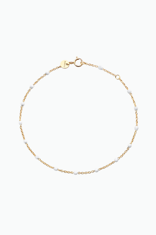 Gold Chain Bracelet with Dots