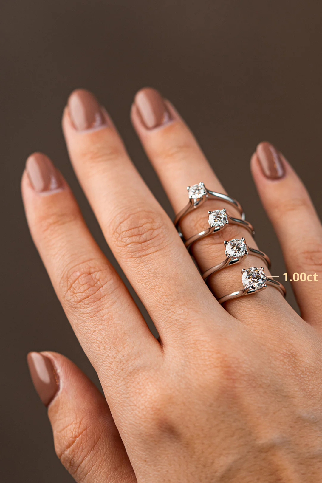 Anel de Noivado Solitário com Diamante de 1,00 ct