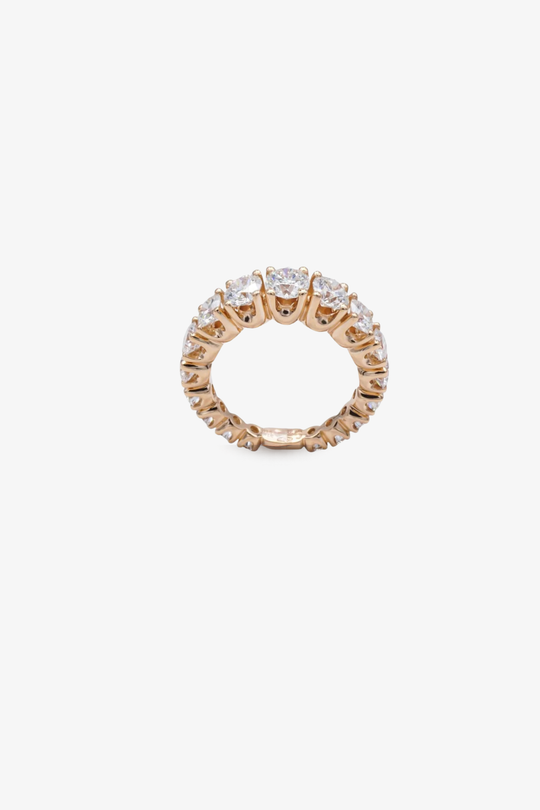 Pink Gold Ring with Diamonds