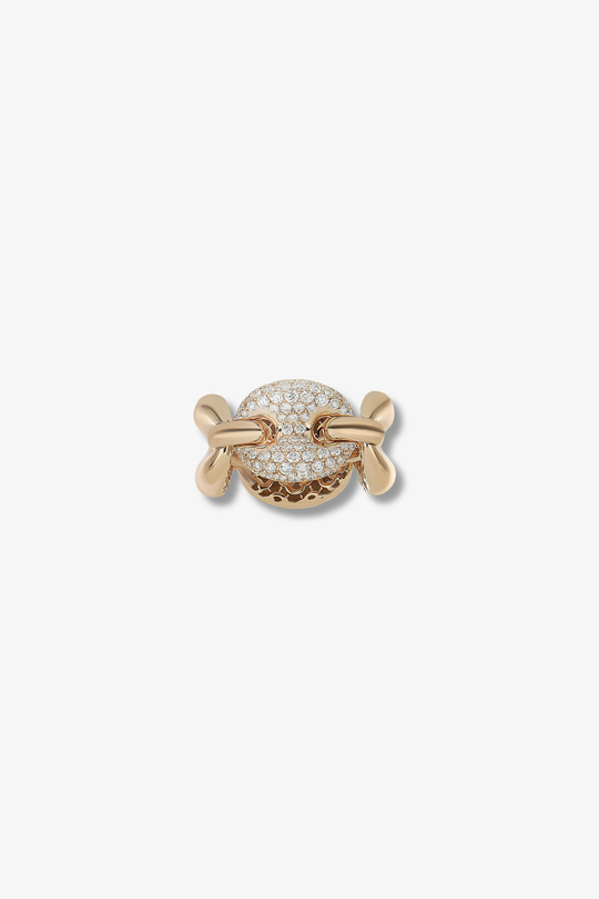 Pink Gold Ring with Diamonds