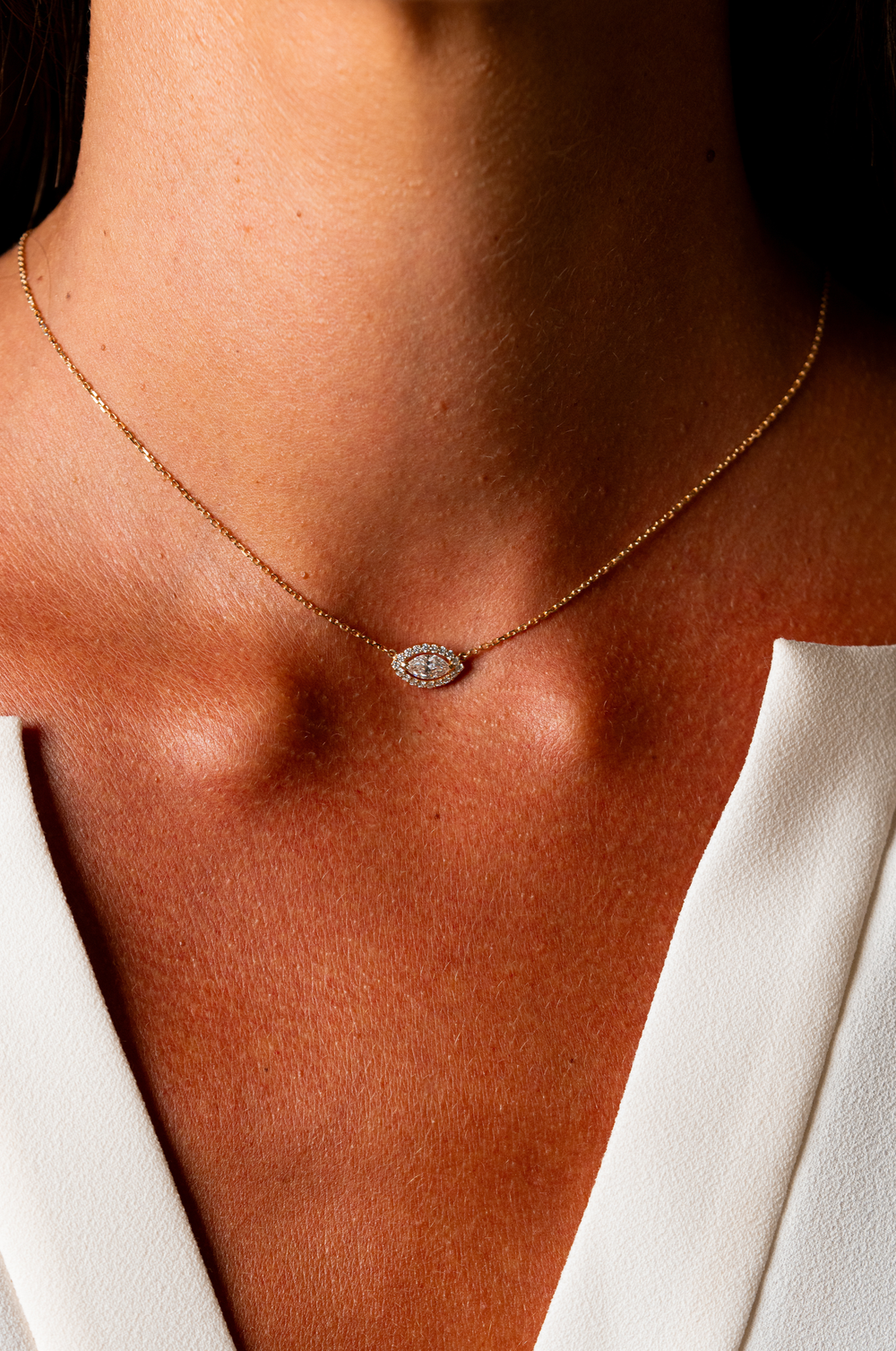 Colar em Ouro Rosa com Diamantes
