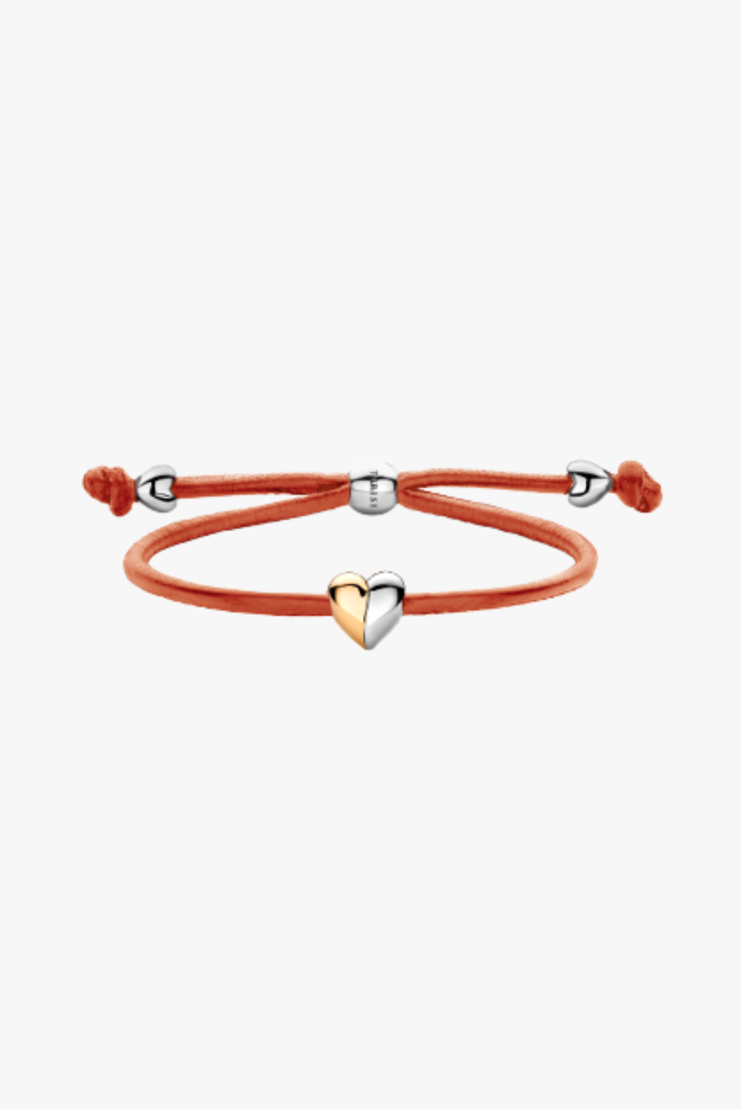 Leather Bracelet with Gold Heart