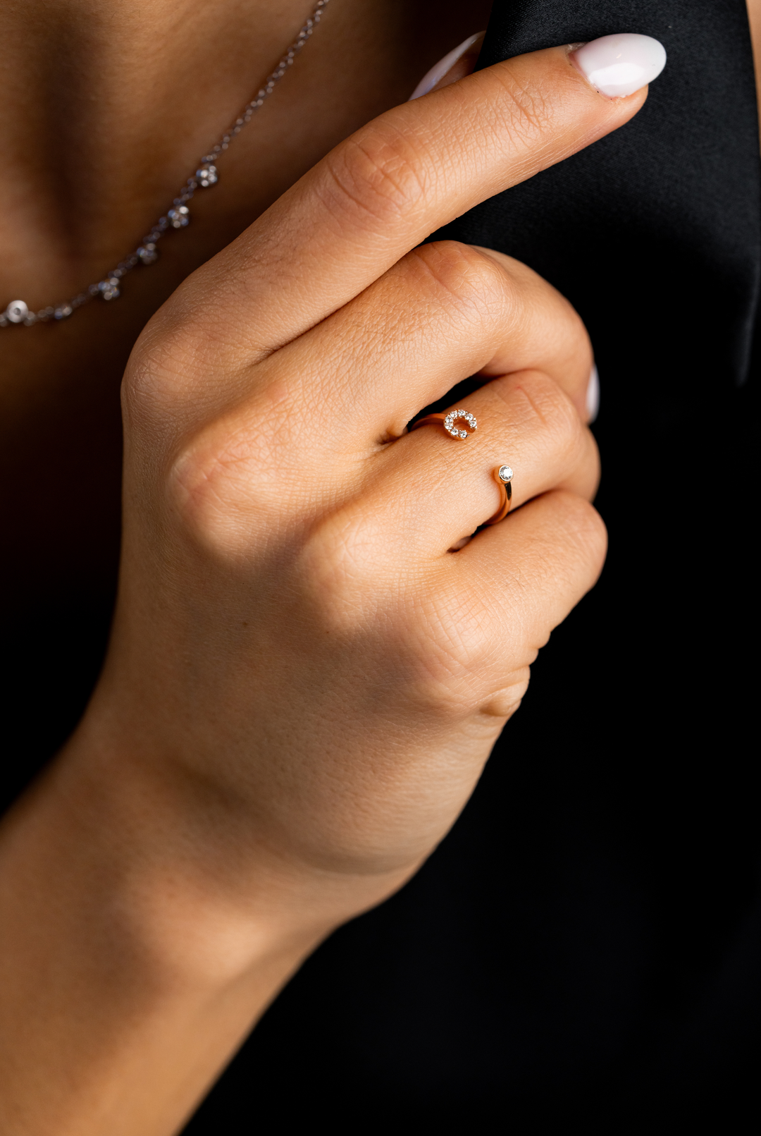 Anel de Ouro Letra C