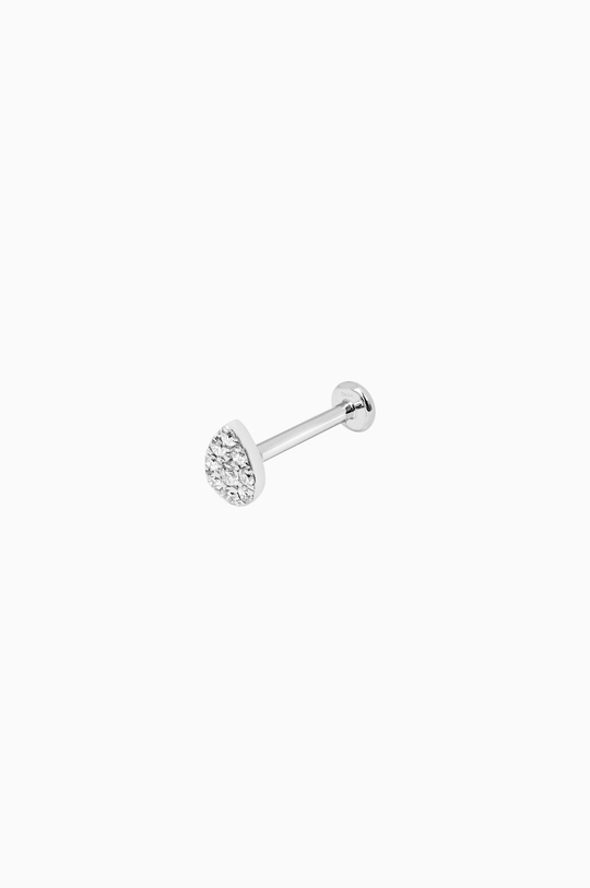 White Gold Drop Piercing with Diamonds
