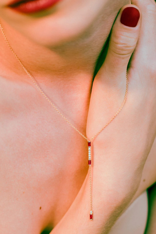 I am Red Pink Gold Necklace