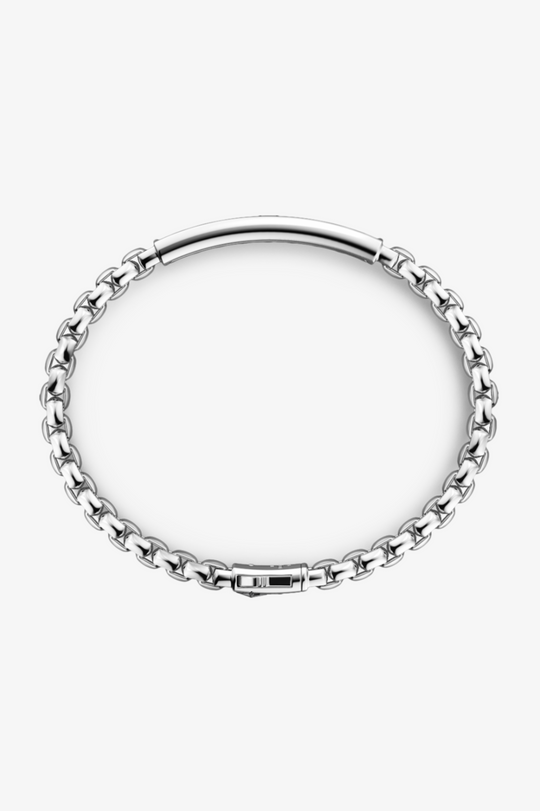 Pulseira de prata com banho de ródio negro