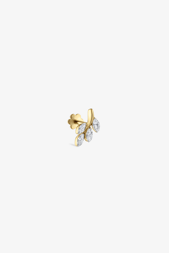 Piercing videira com diamantes