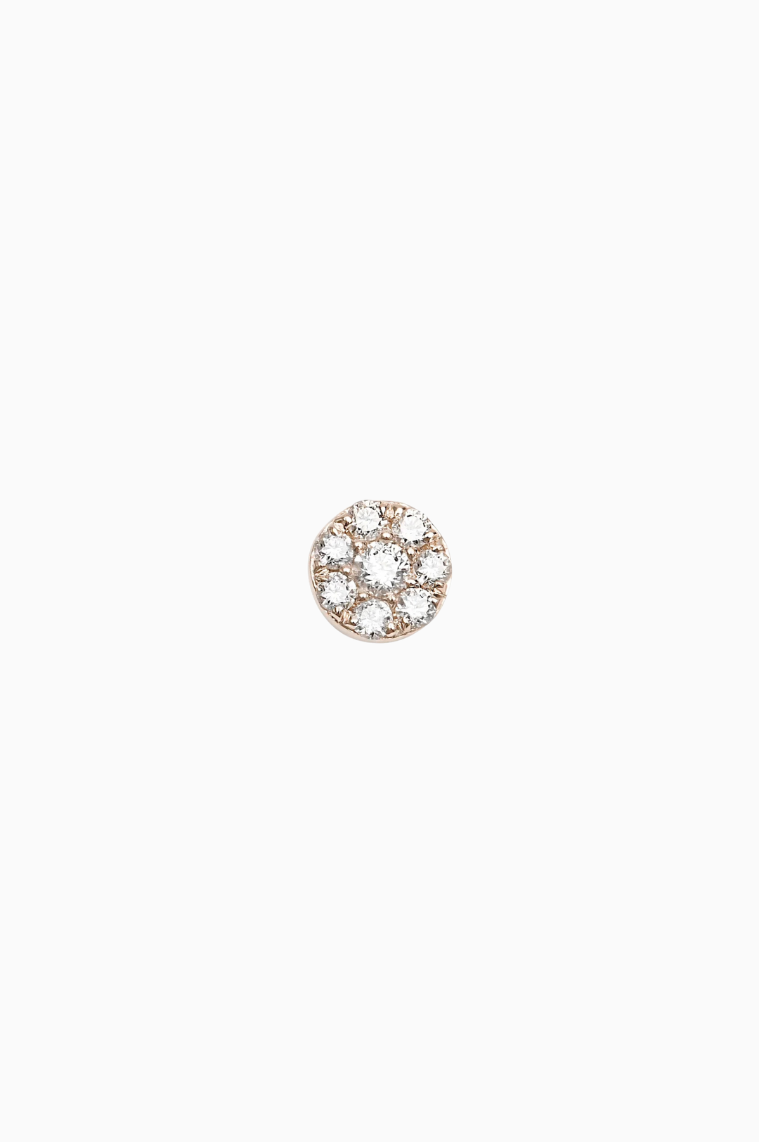 Pink Gold Circle Piercing with Diamonds
