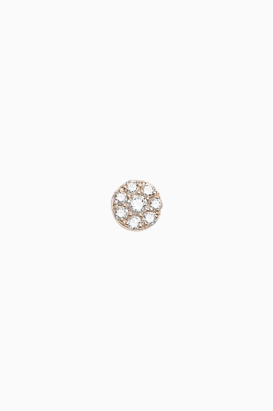 Pink Gold Circle Piercing with Diamonds