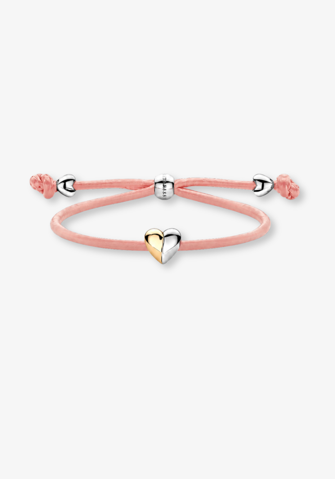 Leather Bracelet with Gold Heart