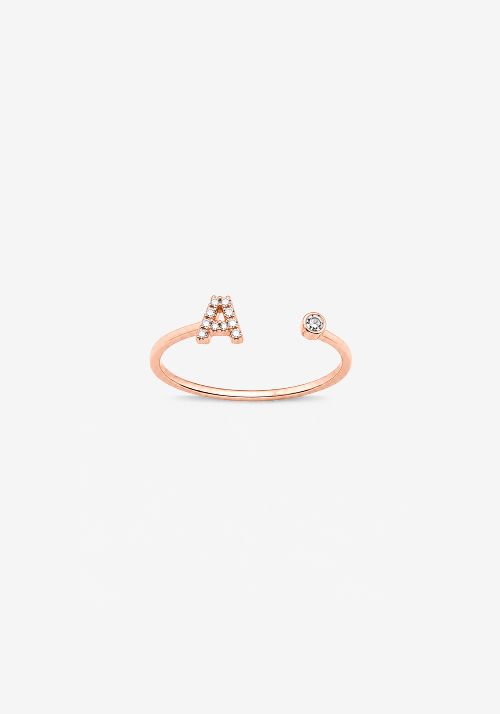 Letter A Gold Ring