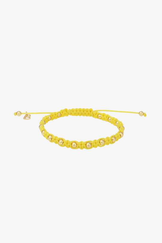 Pulseira de algodão com bolinhas