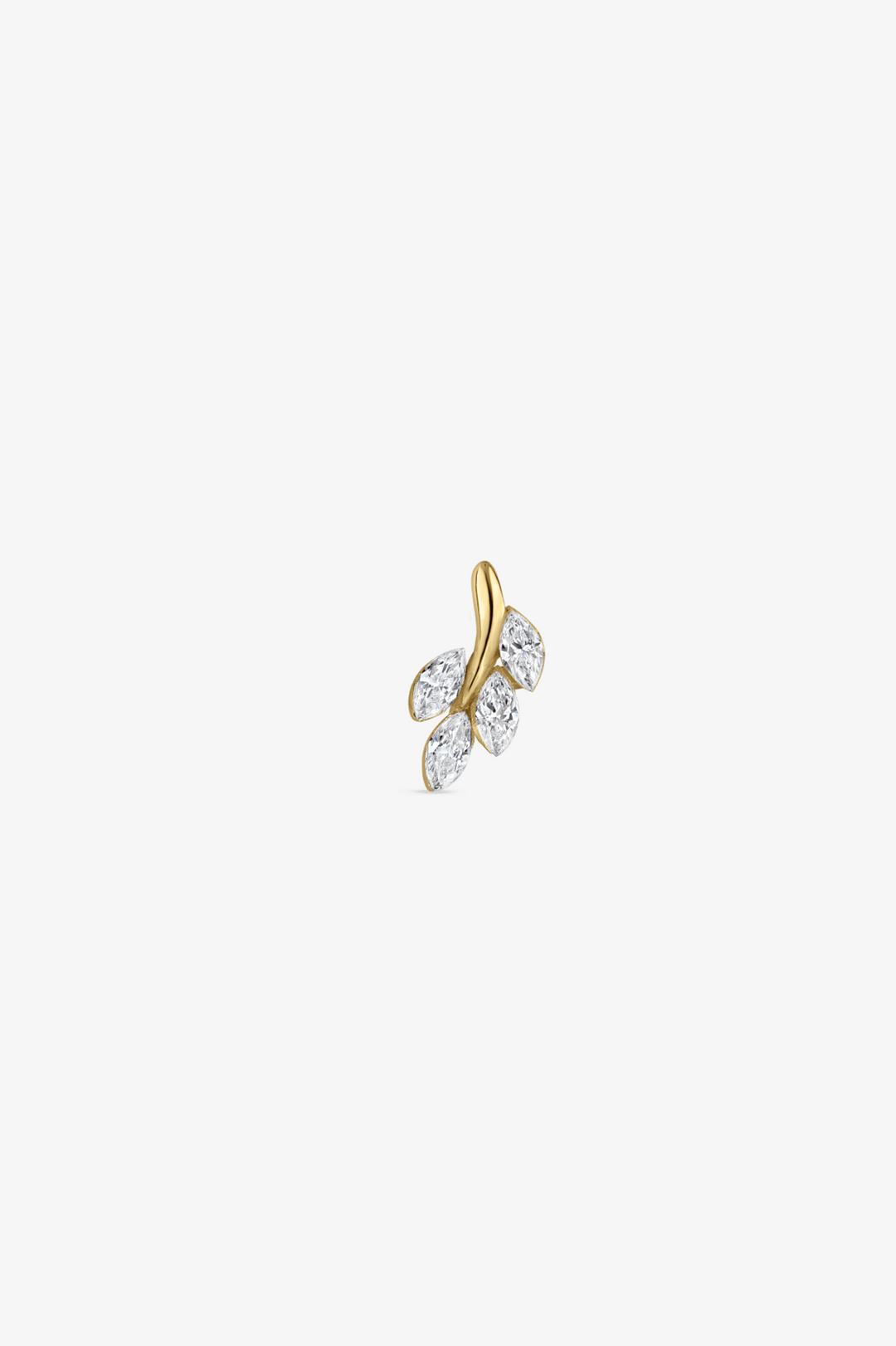 Piercing videira com diamantes