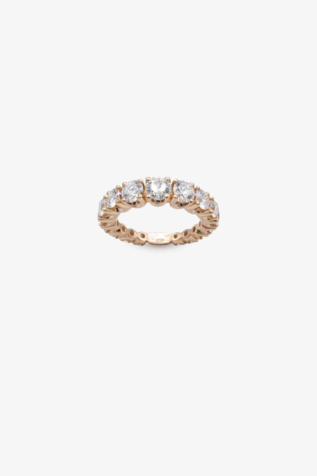 Pink Gold Ring with Diamonds