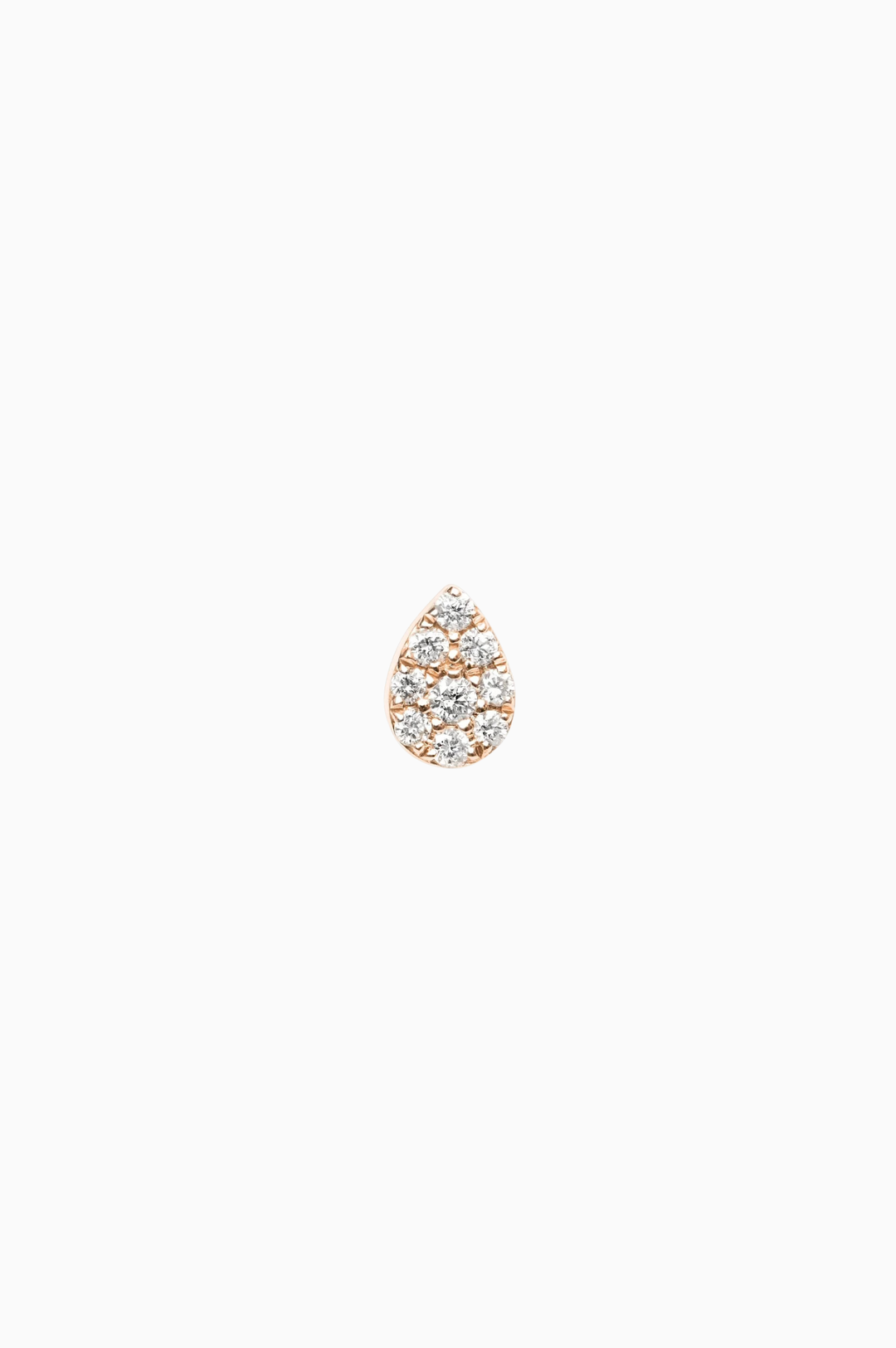 Pink Gold Drop Piercing with Diamonds