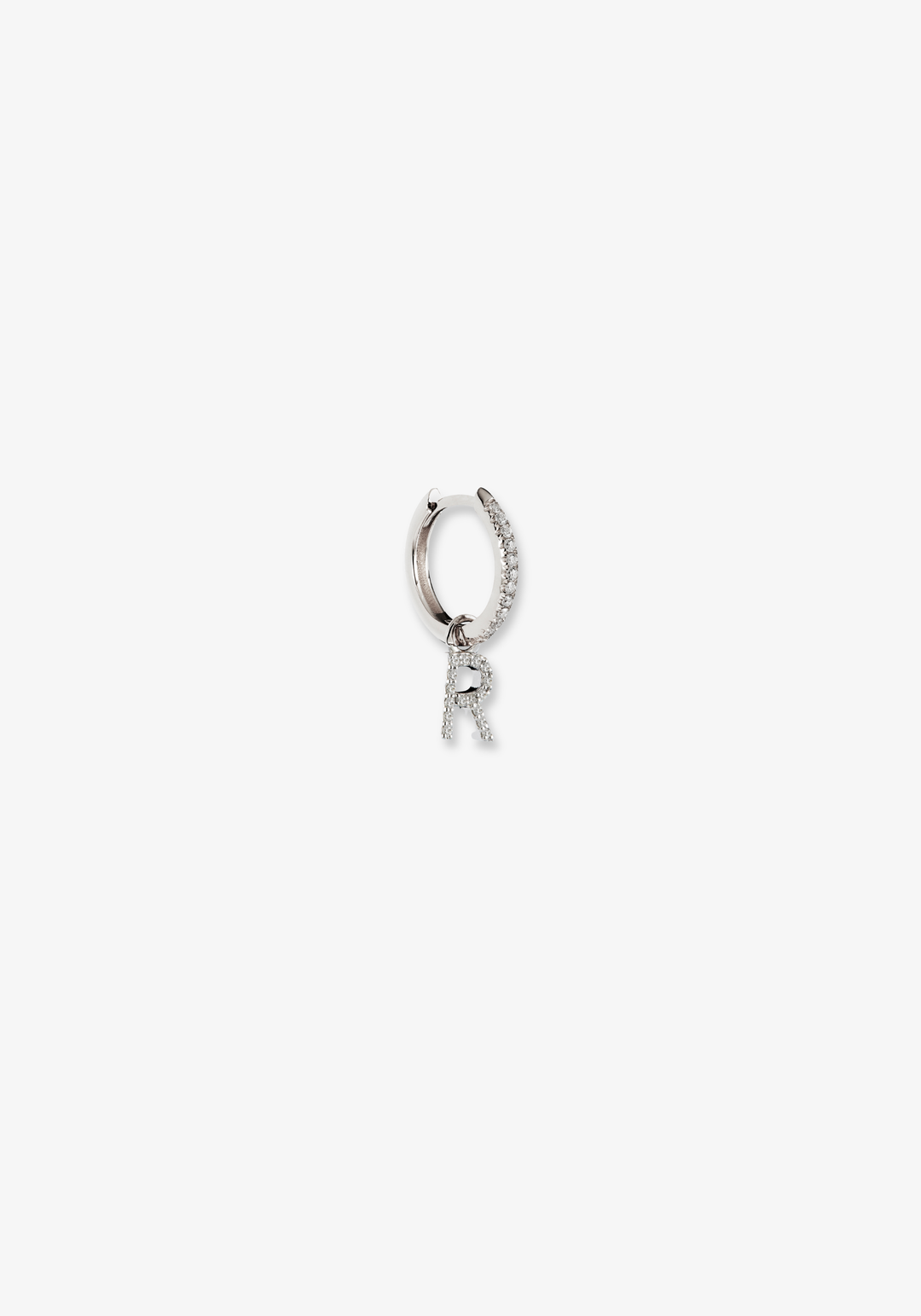 Letter Gold Earrings with Diamonds