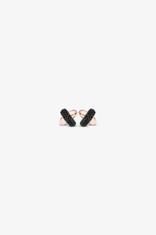 Cross Earrings with Marcasite