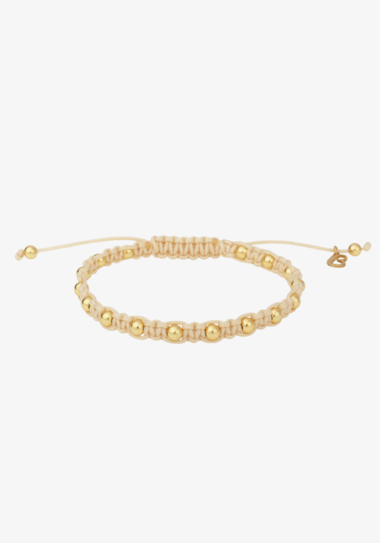 Pulseira de algodão com bolinhas